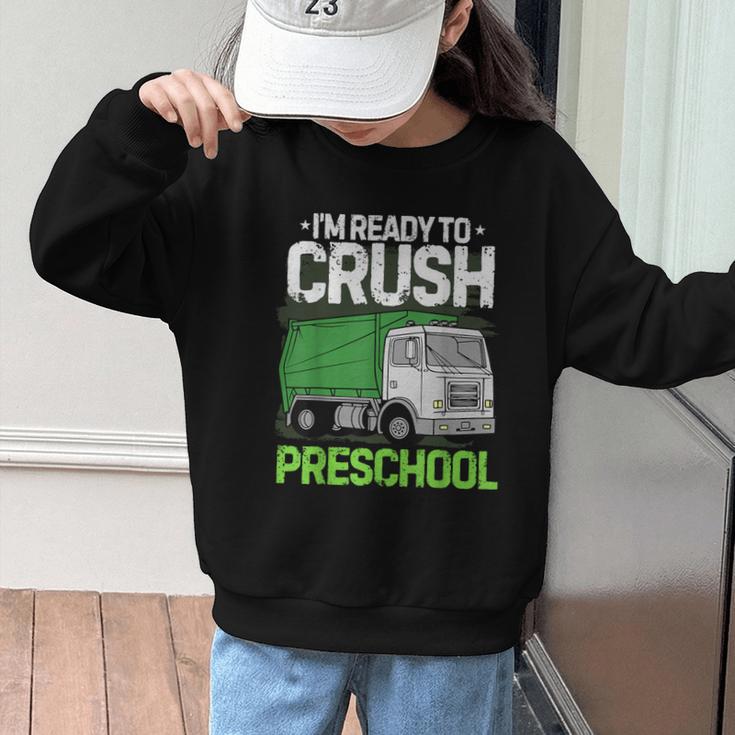 Back To School First Day Of Preschool Garbage Truck Boys Graphic Kid Sweatshirt