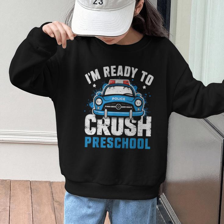 Back To School First Day Of Preschool Police Car Boys Graphic Kid Sweatshirt Back To School First Day Of Preschool Police Car Boys Graphic Kid Sweatshirt