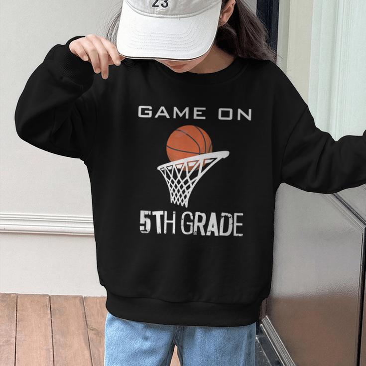 Back To School Game On 5th Grade Basketball Kids Graphic Kid Sweatshirt Back To School Game On 5th Grade Basketball Kids Graphic Kid Sweatshirt