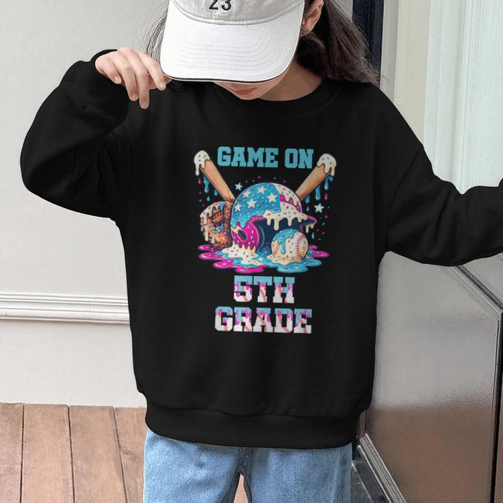 Back To School Game On Fifth Grade Baseball First Day Boys Graphic Kid Sweatshirt Back To School Game On Fifth Grade Baseball First Day Boys Graphic Kid Sweatshirt