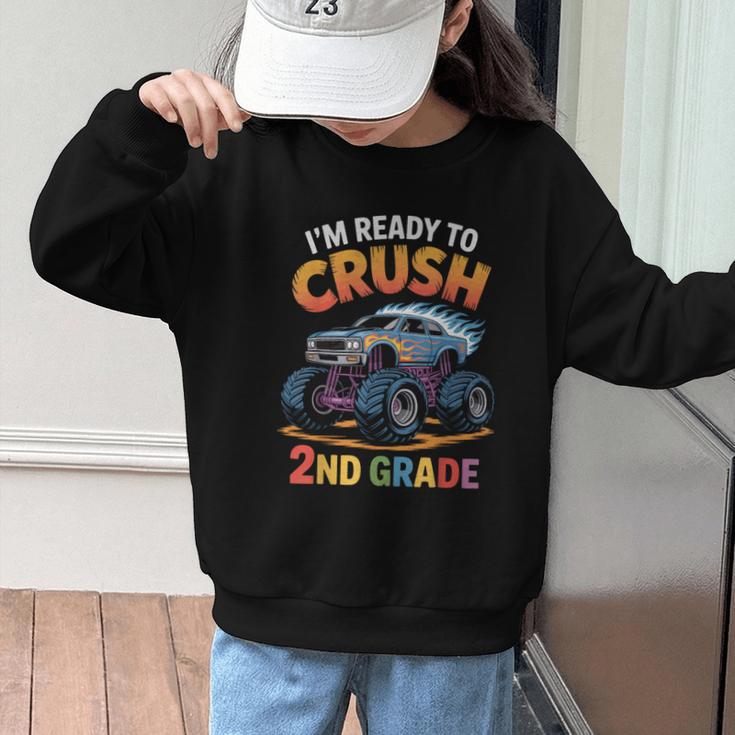 Back To School I'm Ready To Crush 2nd Grade Graphic Kid Sweatshirt Back To School I'm Ready To Crush 2nd Grade Graphic Kid Sweatshirt