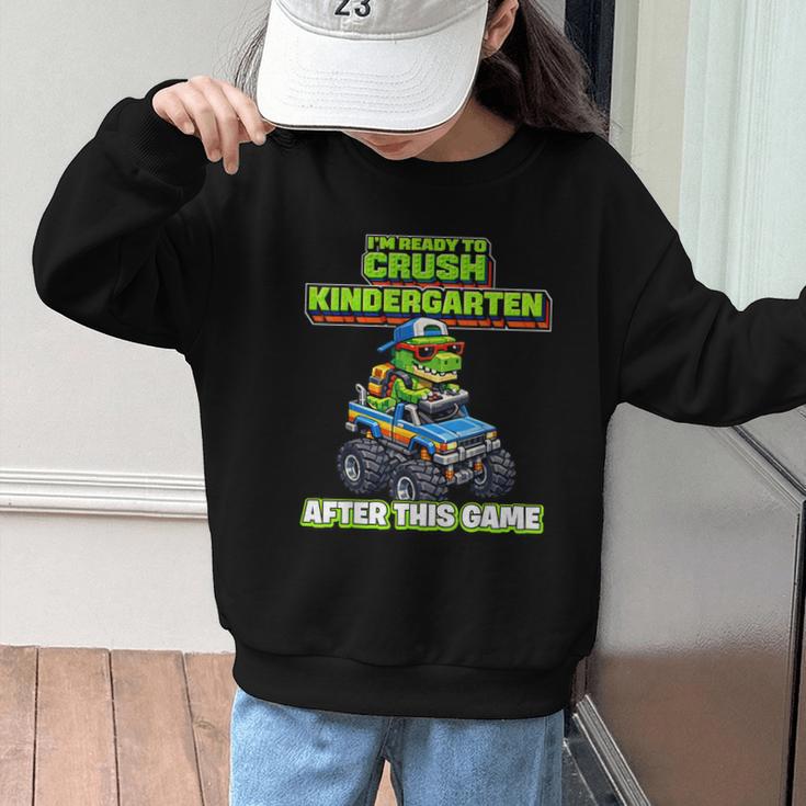 Back To School Kindergarten Retro Monster Truck Dinosaur Boy Graphic Kid Sweatshirt Back To School Kindergarten Retro Monster Truck Dinosaur Boy Graphic Kid Sweatshirt