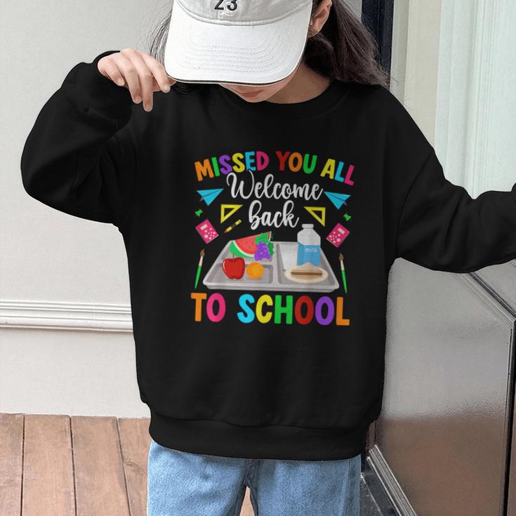Back To School Lunch Lady First Day Of School Lunch Lady Graphic Kid Sweatshirt