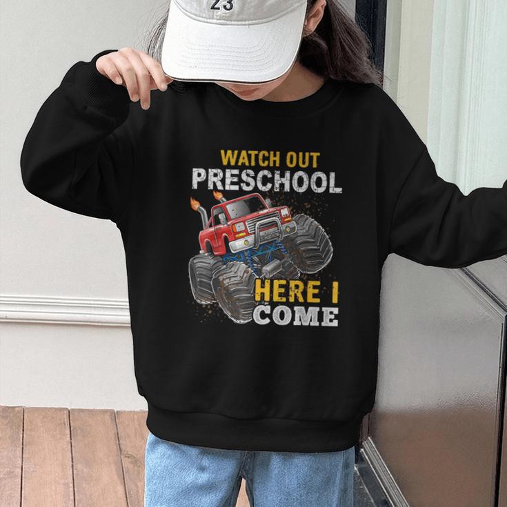 Back To School Preschool Here I Come For Boy Kids Truck Graphic Kid Sweatshirt Back To School Preschool Here I Come For Boy Kids Truck Graphic Kid Sweatshirt
