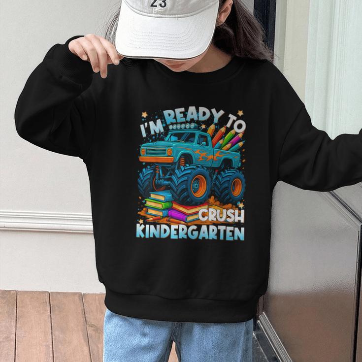 Back To School Ready To Crush Kindergarten Monster Truck Boy Graphic Kid Sweatshirt Back To School Ready To Crush Kindergarten Monster Truck Boy Graphic Kid Sweatshirt
