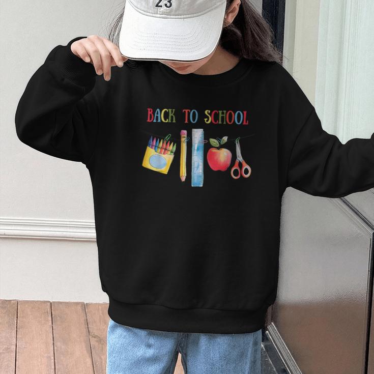 Back To School Shirt Apple Crayons Pencil Ruler Cute Graphic Graphic Kid Sweatshirt Back To School Shirt Apple Crayons Pencil Ruler Cute Graphic Graphic Kid Sweatshirt