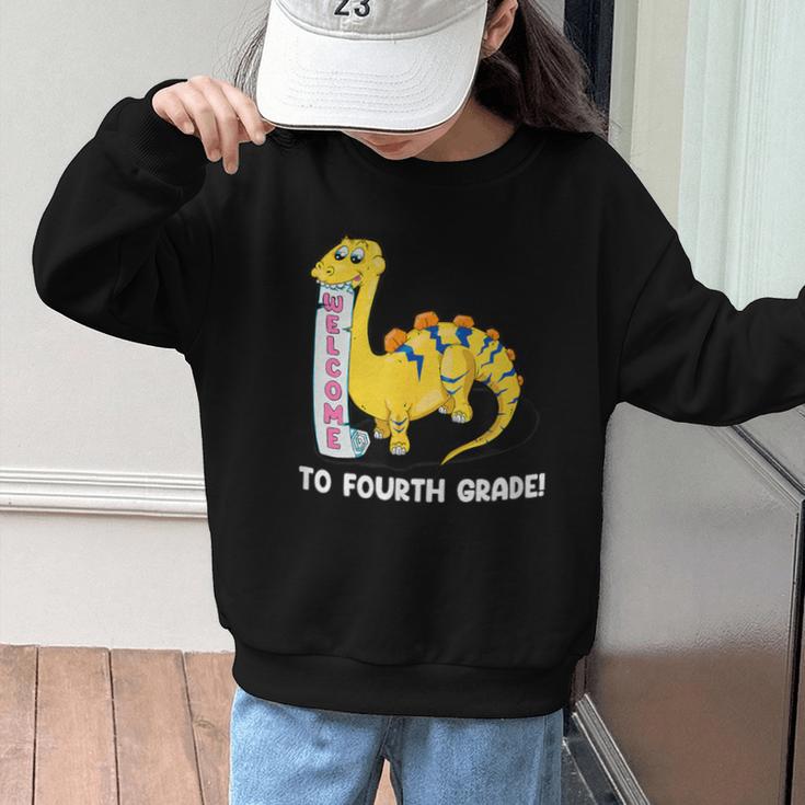 Back To School Welcome To Fourth Grade Graphic Kid Sweatshirt