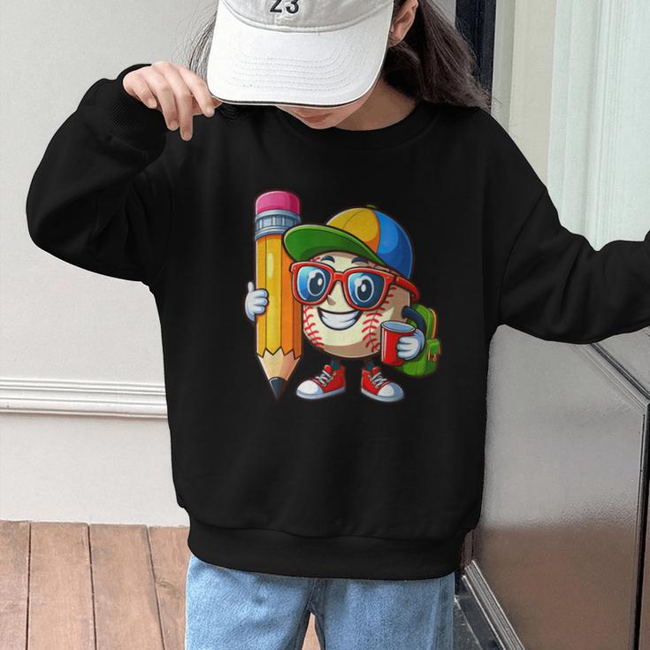 Baseball Lovers Pencil Back To School Kids Boys Girls Graphic Kid Sweatshirt
