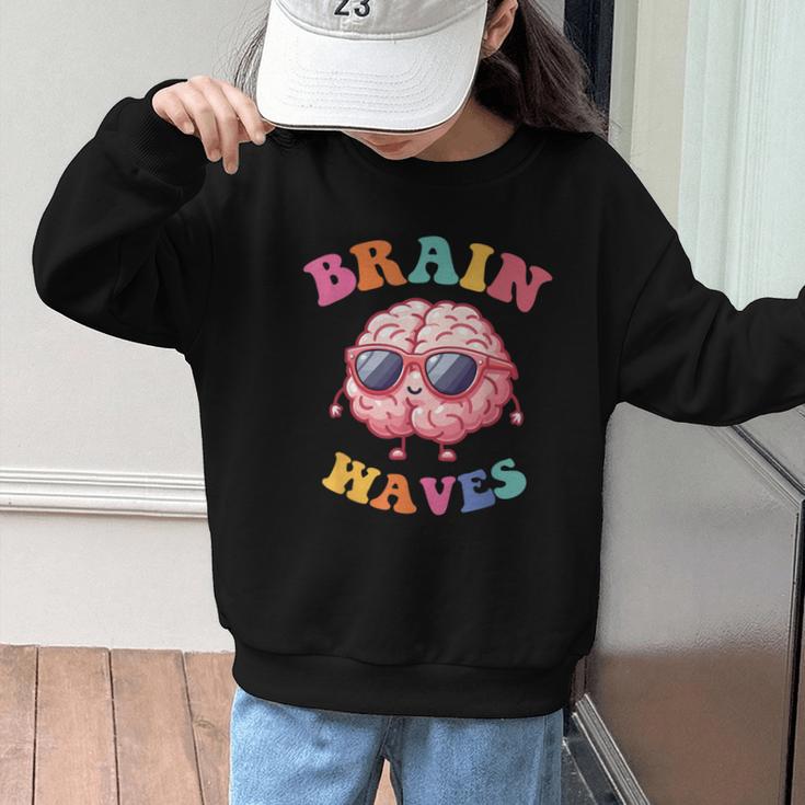 Brain Waves Last Day Of School Back To School Graphic Kid Sweatshirt Brain Waves Last Day Of School Back To School Graphic Kid Sweatshirt