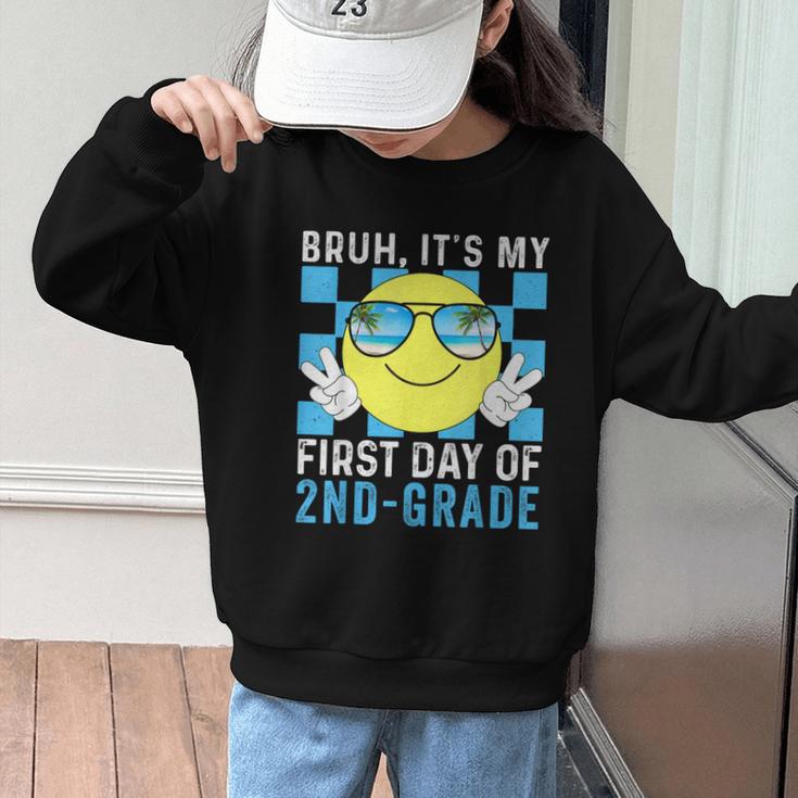 Bruh It's My First Day Of 2nd-Grade Back To School Kids Boys Graphic Kid Sweatshirt
