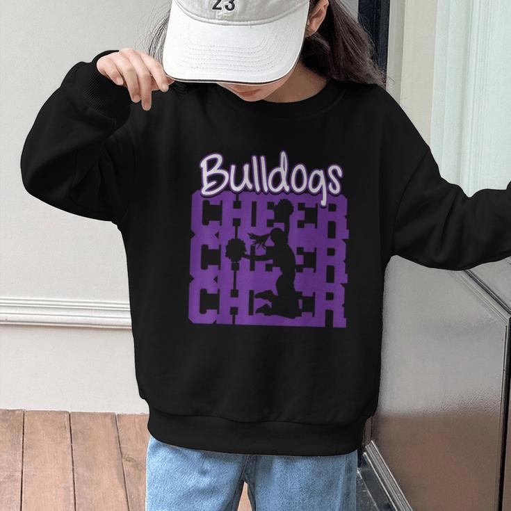 Bulldogs Cheer Back To School Cheerleading Spirit P Graphic Kid Sweatshirt Bulldogs Cheer Back To School Cheerleading Spirit P Graphic Kid Sweatshirt