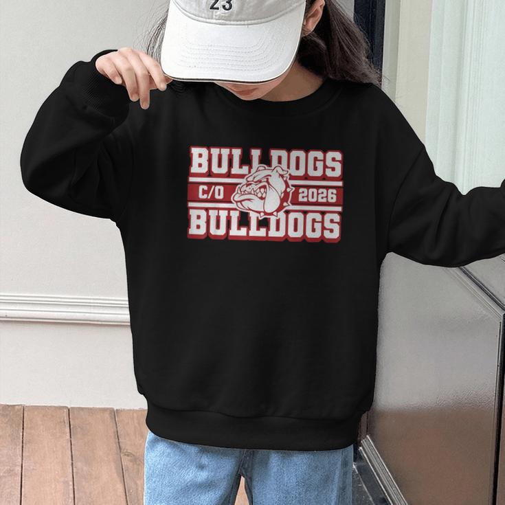 Bulldogs Class Of 2026 Back To School Senior Spirit M Graphic Kid Sweatshirt Bulldogs Class Of 2026 Back To School Senior Spirit M Graphic Kid Sweatshirt