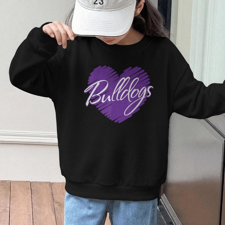 Bulldogs Heart Back To School Spirit P Graphic Kid Sweatshirt Bulldogs Heart Back To School Spirit P Graphic Kid Sweatshirt
