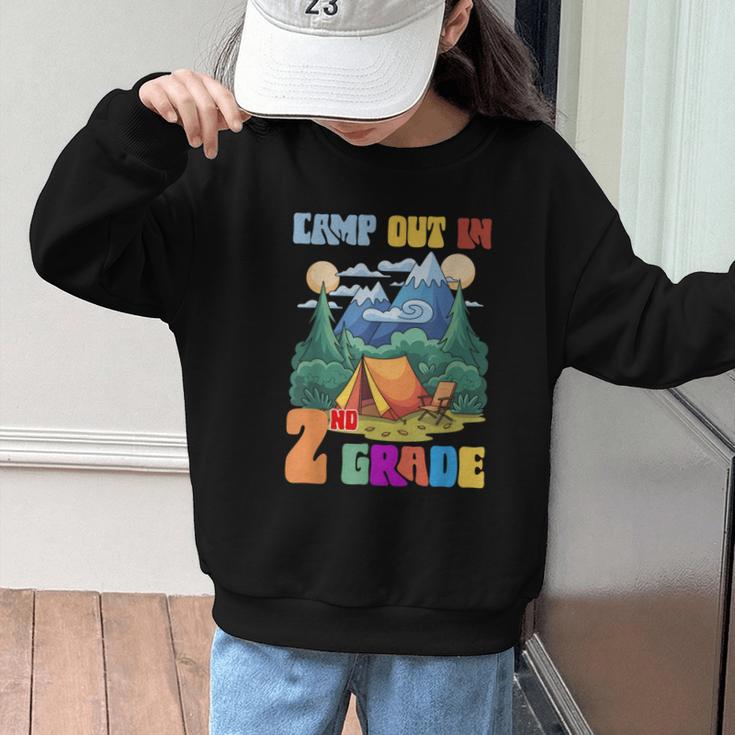 Camp Out In 2nd Grade Back To School For Camping Lover Graphic Kid Sweatshirt