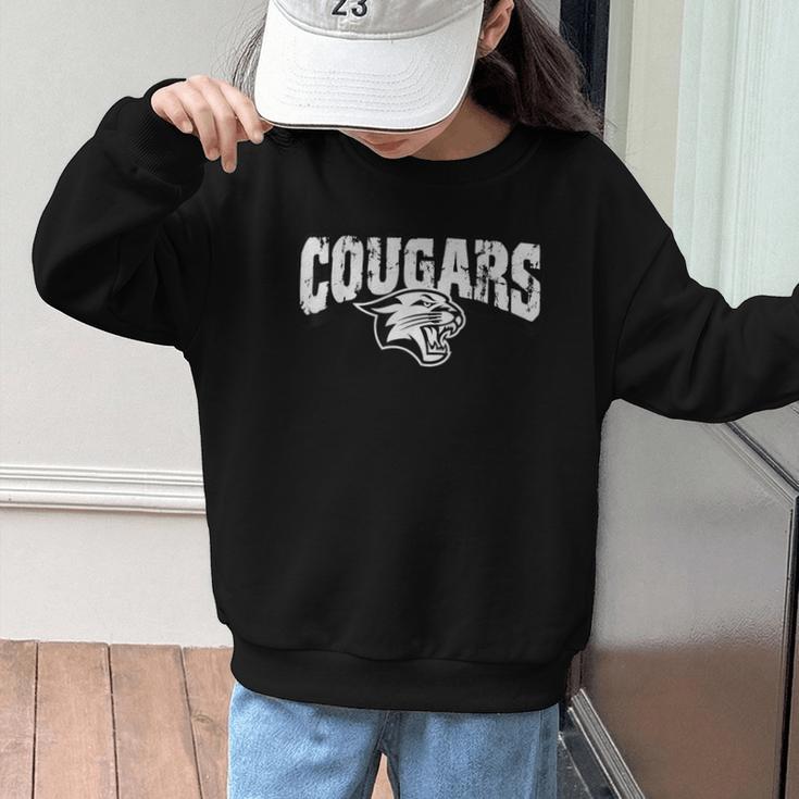 Cougars Back To School Spirit Graphic Kid Sweatshirt Cougars Back To School Spirit Graphic Kid Sweatshirt
