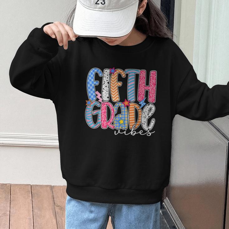 Fifth Grade Vibes 5th Grade Team Retro Back To School Graphic Kid Sweatshirt Fifth Grade Vibes 5th Grade Team Retro Back To School Graphic Kid Sweatshirt