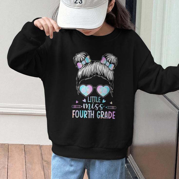 Fourth Grade Little Miss Back To School 4th Grade Little Graphic Kid Sweatshirt
