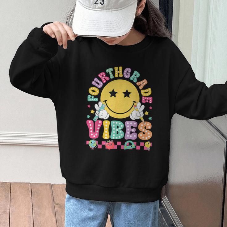 Fourth Grade Vibes Smile Face Back To School Boys Girls Kids Graphic Kid Sweatshirt Fourth Grade Vibes Smile Face Back To School Boys Girls Kids Graphic Kid Sweatshirt