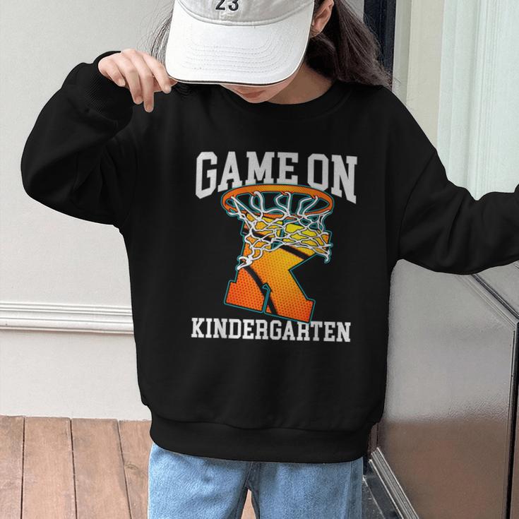 Game On Kindergarten Basketball Back To School Student Boys Graphic Kid Sweatshirt Game On Kindergarten Basketball Back To School Student Boys Graphic Kid Sweatshirt