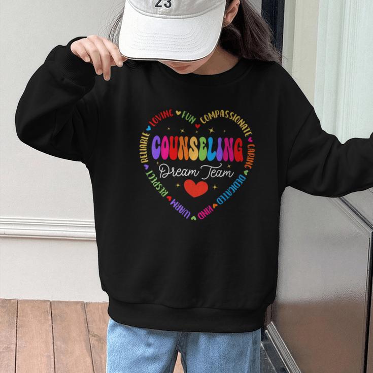 Groovy Counseling Dream Team Appreciation Back To School Graphic Kid Sweatshirt