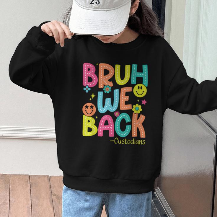 Groovy Custodian Bruh We Back To School Janitor Retro Graphic Kid Sweatshirt Groovy Custodian Bruh We Back To School Janitor Retro Graphic Kid Sweatshirt