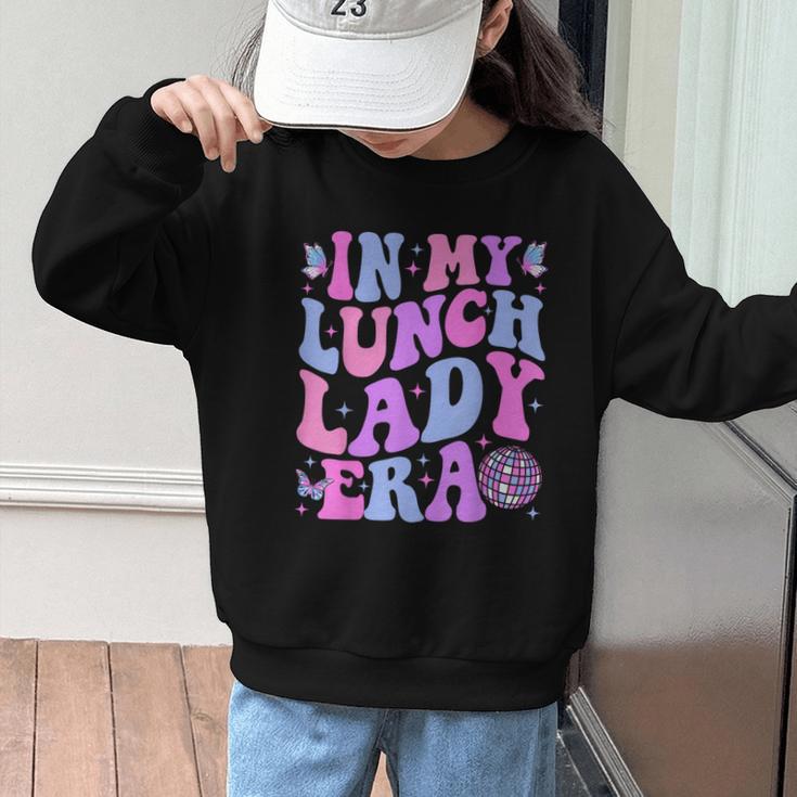 Groovy In My Lunch Lady Era Cafeteria Back To School Graphic Kid Sweatshirt Groovy In My Lunch Lady Era Cafeteria Back To School Graphic Kid Sweatshirt
