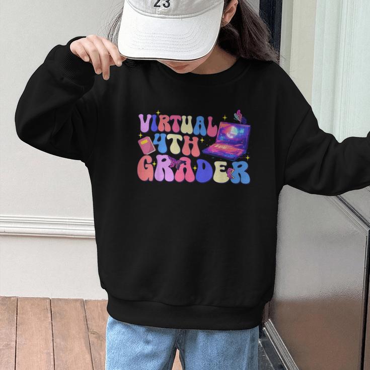Homeschool 4th Grade Virtual 4th Grader Back To School Graphic Kid Sweatshirt Homeschool 4th Grade Virtual 4th Grader Back To School Graphic Kid Sweatshirt