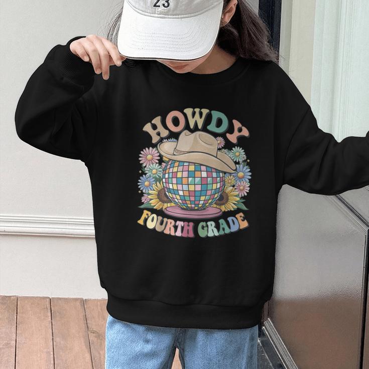 Howdy Fourth Grade Cowgirl Western 4th Grade Back To School Graphic Kid Sweatshirt Howdy Fourth Grade Cowgirl Western 4th Grade Back To School Graphic Kid Sweatshirt