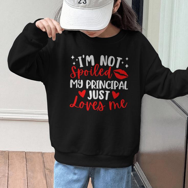 I'm Not Spoiled My Principal Just Loves Me Back To School Graphic Kid Sweatshirt