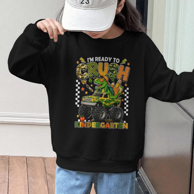 I'm Ready To Crush Kindergarten Back To School Monster Truck Graphic Kid Sweatshirt I'm Ready To Crush Kindergarten Back To School Monster Truck Graphic Kid Sweatshirt