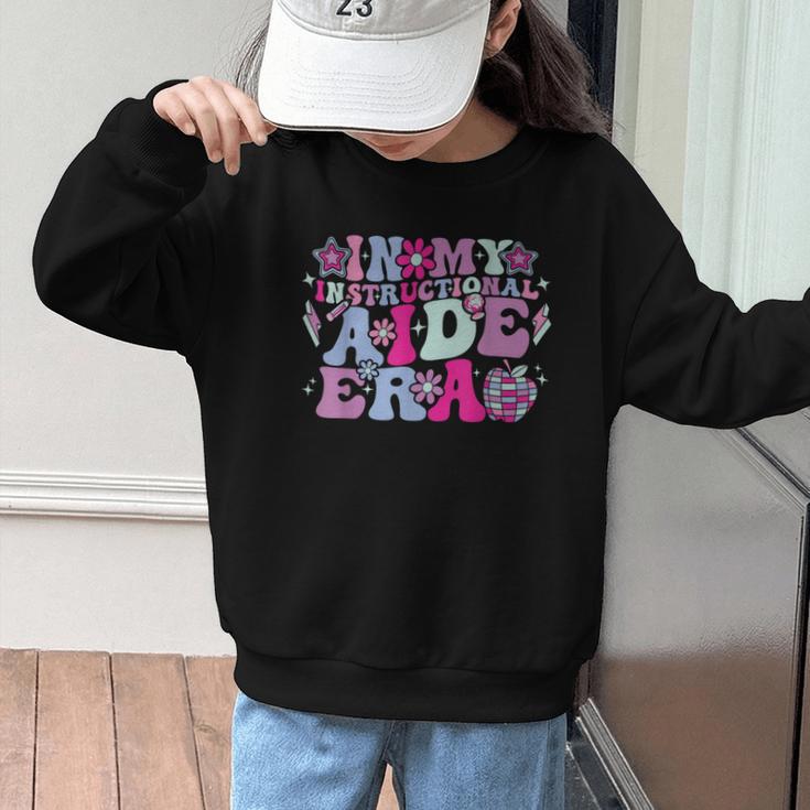 In My Instructional Aide Era Groovy Back To School Graphic Kid Sweatshirt