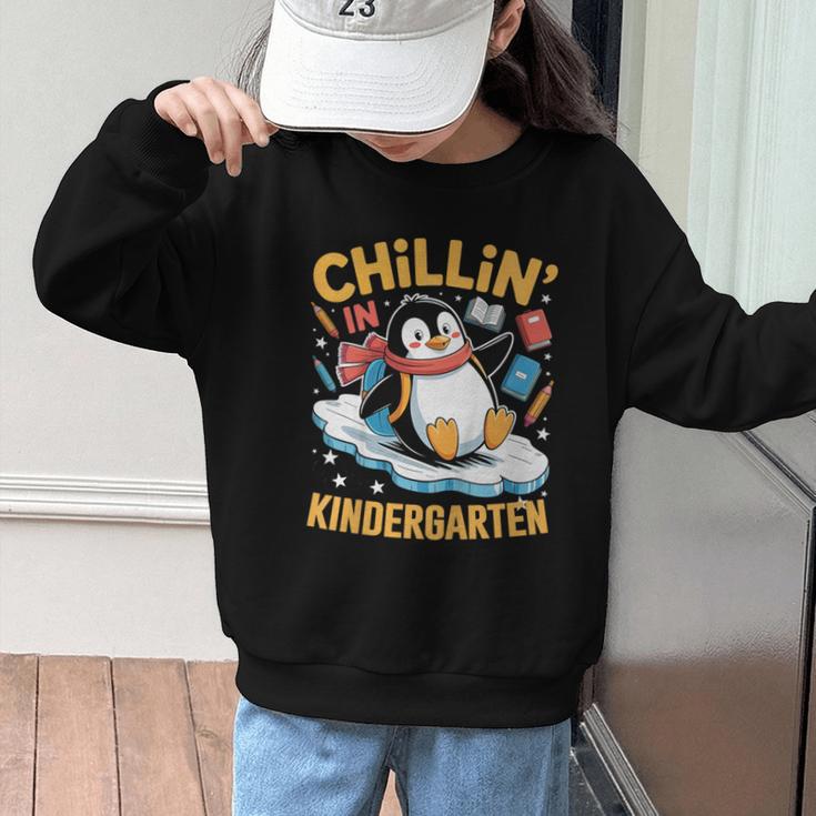 Kids Chillin In Kindergarten Penguin Student Back To School Boys Graphic Kid Sweatshirt Kids Chillin In Kindergarten Penguin Student Back To School Boys Graphic Kid Sweatshirt