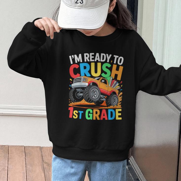 Kids I'm Ready To Crush 1st Grade Shirt Back To School Boy Graphic Kid Sweatshirt Kids I'm Ready To Crush 1st Grade Shirt Back To School Boy Graphic Kid Sweatshirt