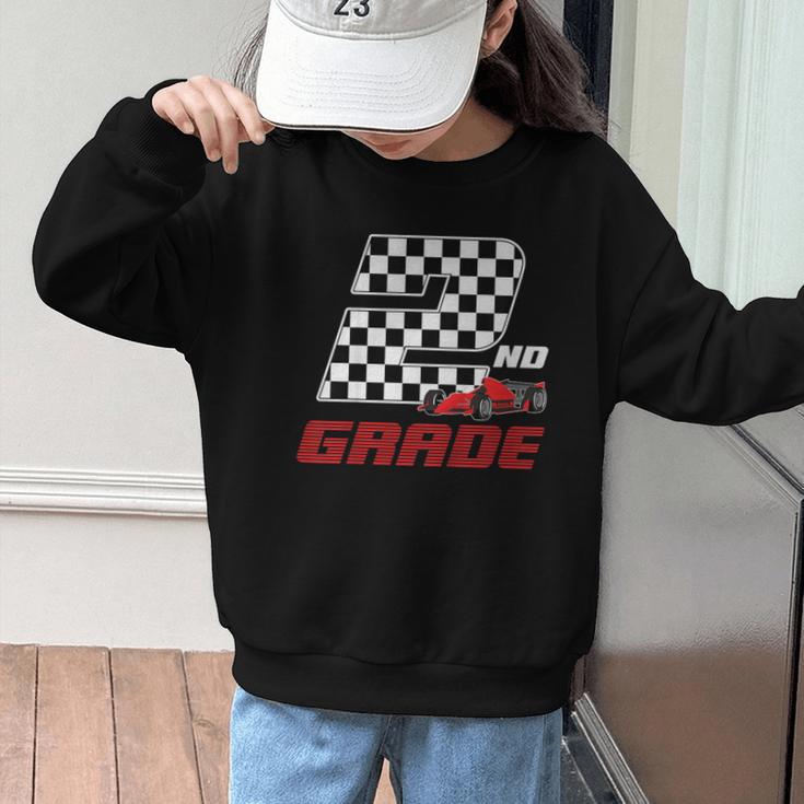 Kids Race Car 2nd Second Grade Boys Cars Lovers Back To School Graphic Kid Sweatshirt Kids Race Car 2nd Second Grade Boys Cars Lovers Back To School Graphic Kid Sweatshirt