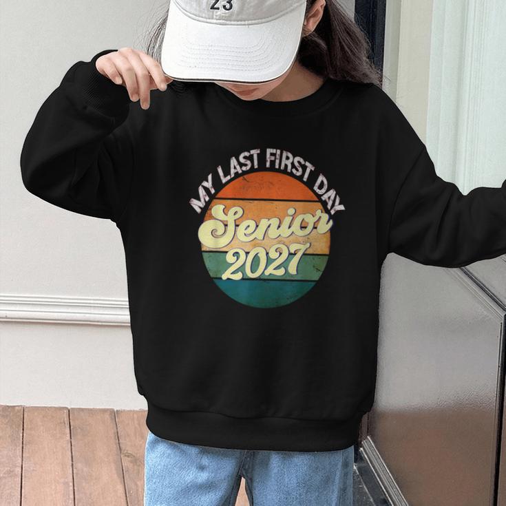 Last First Day Senior 2027 Back To School Class Of 2027 Graphic Kid Sweatshirt Last First Day Senior 2027 Back To School Class Of 2027 Graphic Kid Sweatshirt