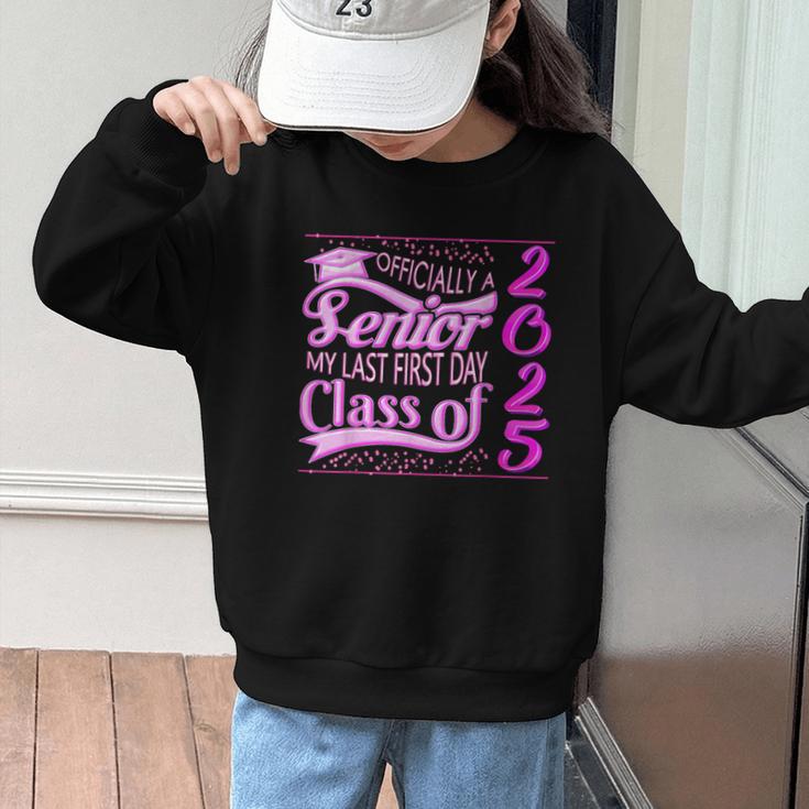 My Last First Day Senior Back To School 2025 Class Of 2025 Graphic Kid Sweatshirt
