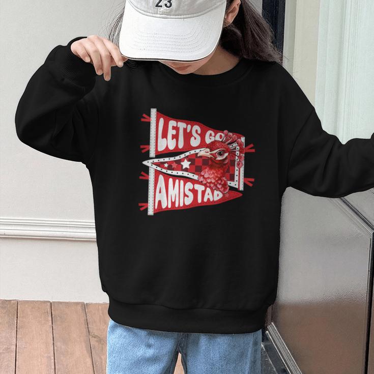 Let's Go Amistad Friendship Back To School Spirit Graphic Kid Sweatshirt Let's Go Amistad Friendship Back To School Spirit Graphic Kid Sweatshirt