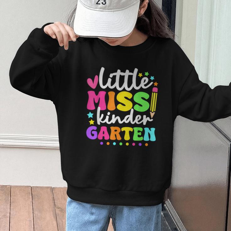 Little Miss Kindergarten Kids Girls Pencil Back To School Graphic Kid Sweatshirt Little Miss Kindergarten Kids Girls Pencil Back To School Graphic Kid Sweatshirt