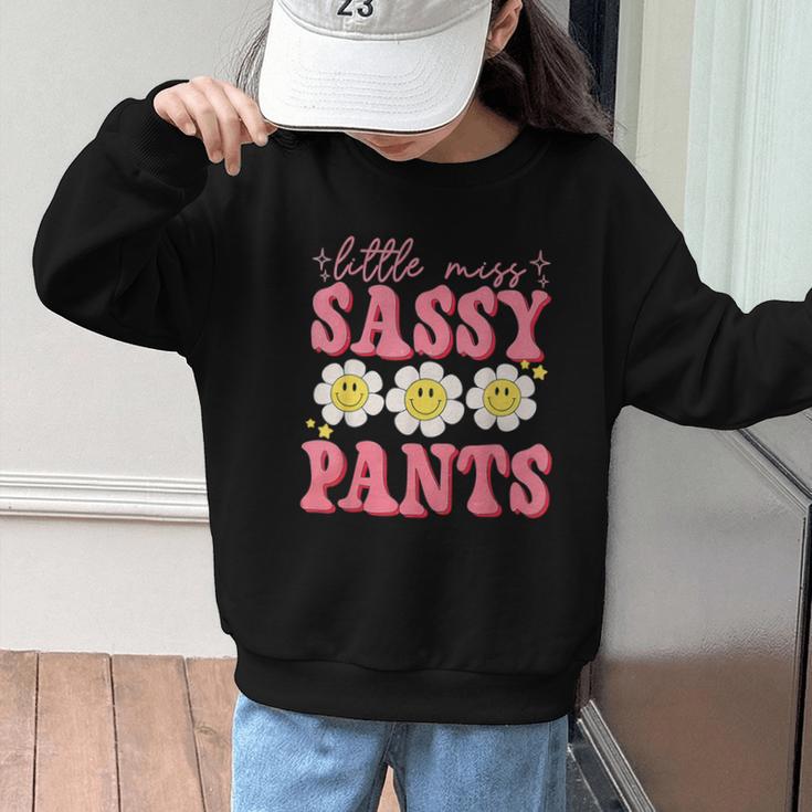 Little Miss Sassy Pants Back To School Girls Graphic Kid Sweatshirt