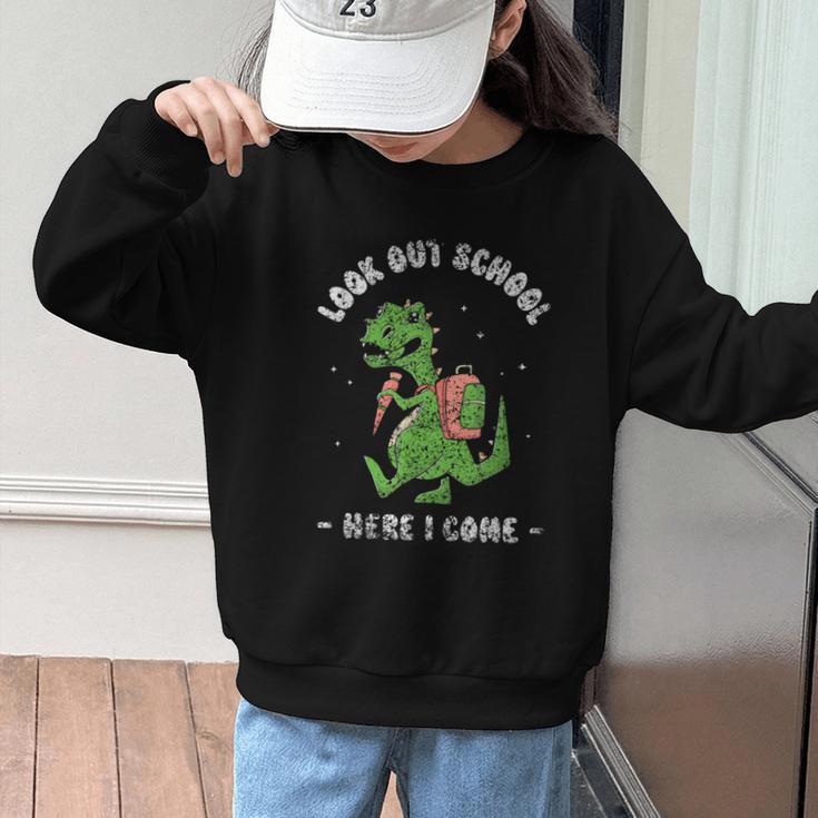 Look Out School Here I Come Grade Kids Pupil Back To School Graphic Kid Sweatshirt Look Out School Here I Come Grade Kids Pupil Back To School Graphic Kid Sweatshirt