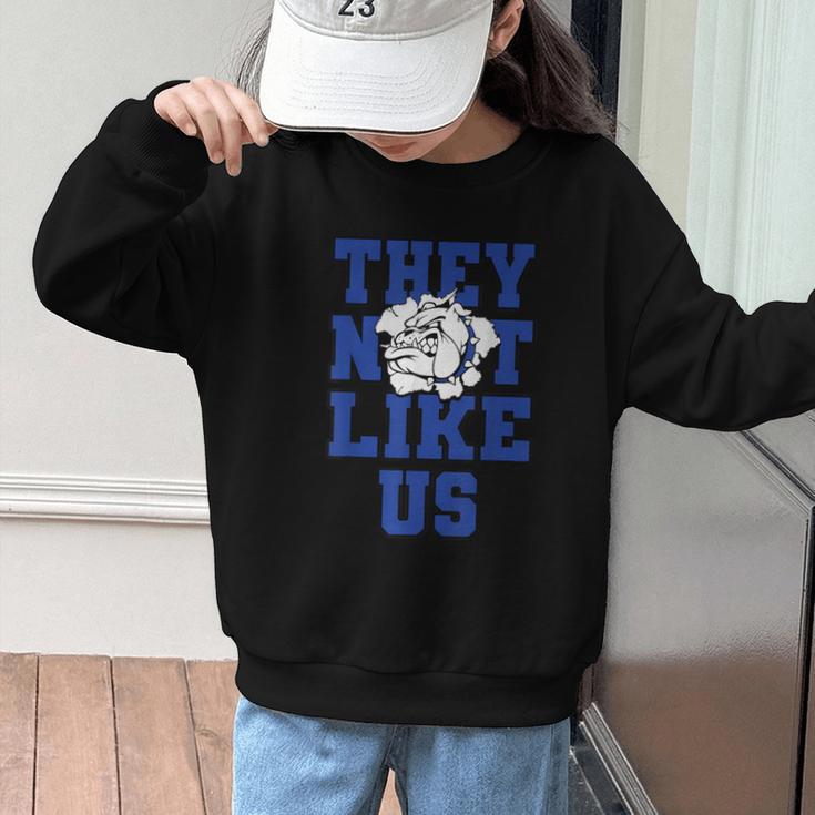 Not Like Bulldog Back To School Spirit B Graphic Kid Sweatshirt Not Like Bulldog Back To School Spirit B Graphic Kid Sweatshirt