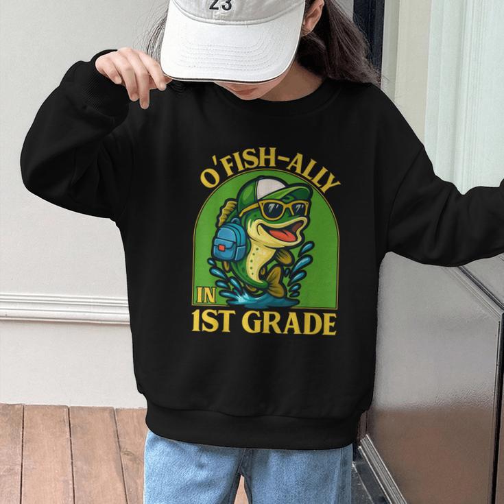O-Fish-Ally In 1st Grade Back To School Fish Graphic Kid Sweatshirt