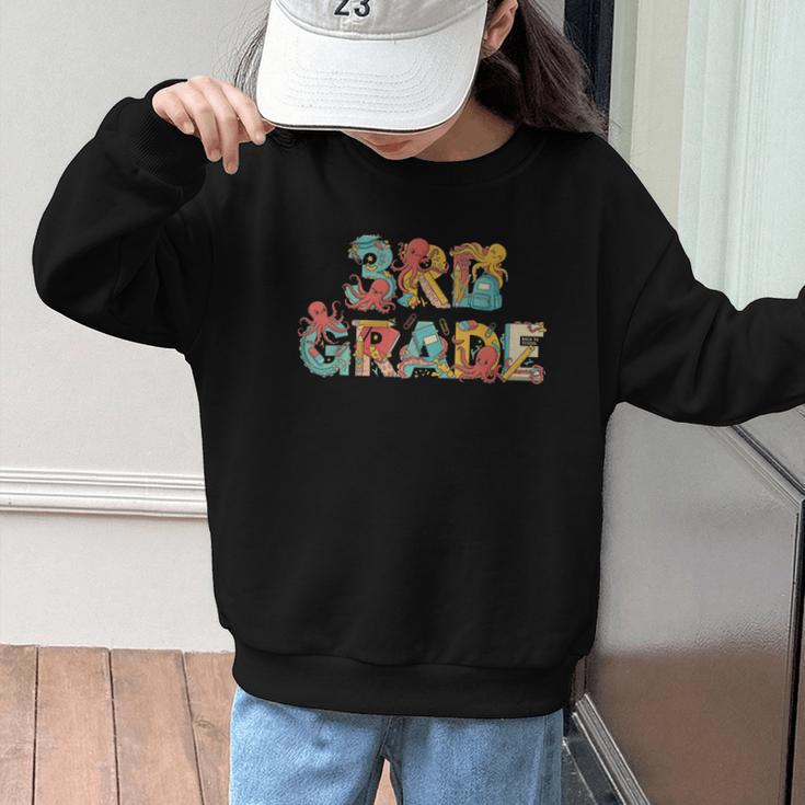 Octopus Third Grade Back To School Kids Boys Girls Graphic Kid Sweatshirt Octopus Third Grade Back To School Kids Boys Girls Graphic Kid Sweatshirt