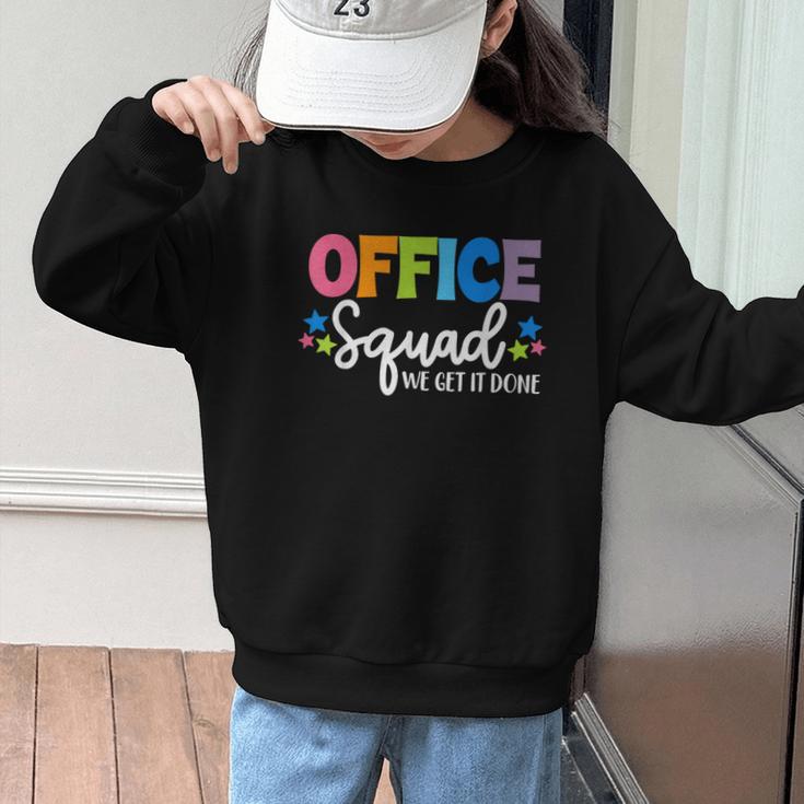 Office Squad We Get It Done Back To School First Day Graphic Kid Sweatshirt