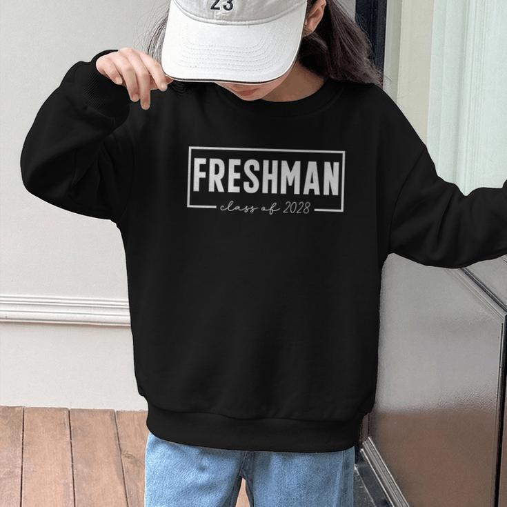 Official Freshman Class Of 2028 High School Back To School Graphic Kid Sweatshirt Official Freshman Class Of 2028 High School Back To School Graphic Kid Sweatshirt