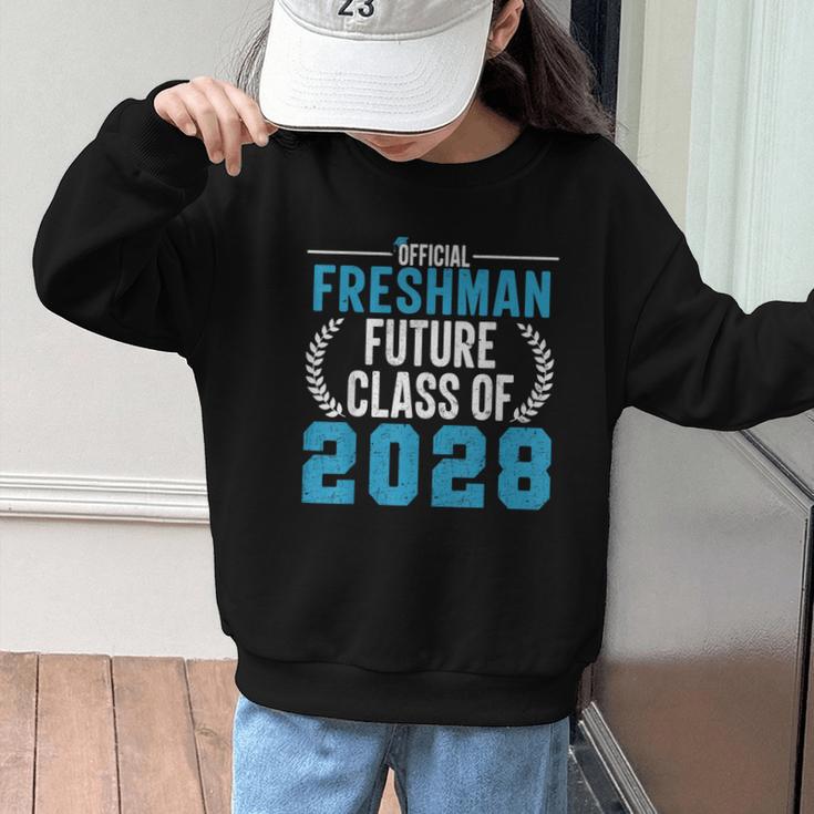 Official Freshman Future Class Of 2028 Back To School Graphic Kid Sweatshirt