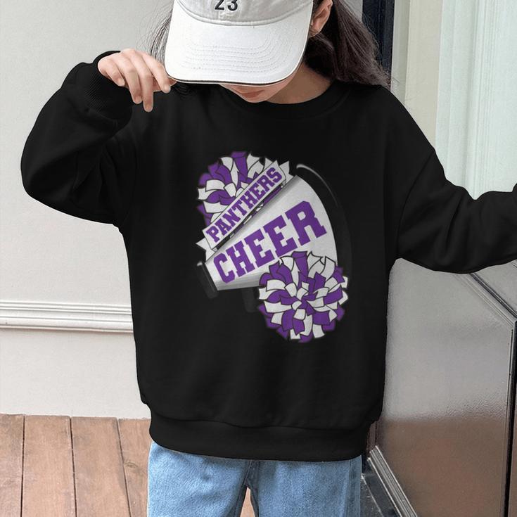 Panthers Cheer Back To School Cheerleading Spirit P Graphic Kid Sweatshirt Panthers Cheer Back To School Cheerleading Spirit P Graphic Kid Sweatshirt