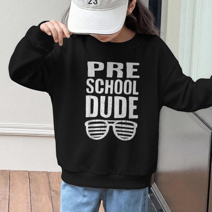 Preschool Dude First Day Back To School Boys Kids Graphic Kid Sweatshirt Preschool Dude First Day Back To School Boys Kids Graphic Kid Sweatshirt