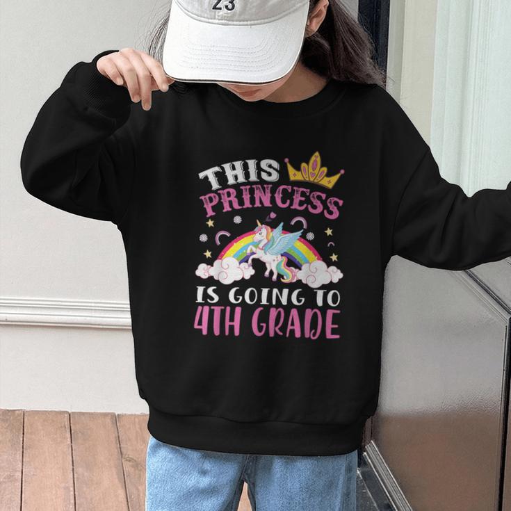 Princess Going To 4th Grade Tee For Girls Back To School Graphic Kid Sweatshirt