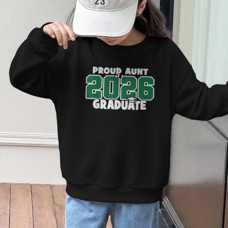 Proud Aunt Of 2026 Graduate Matching Back To School G Graphic Kid Sweatshirt Proud Aunt Of 2026 Graduate Matching Back To School G Graphic Kid Sweatshirt
